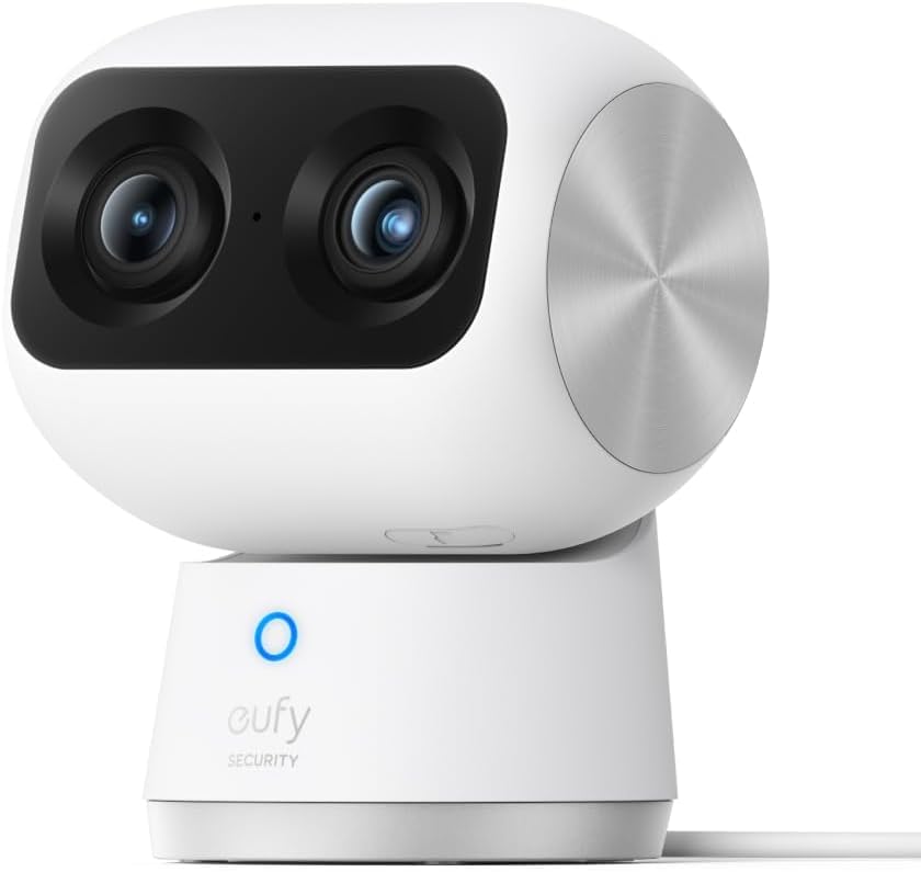 eufy Security 4K Indoor Cam S350, No Subscription, Dual Cameras, 8× Zoom, 360° Coverage, Works as a Pet Camera, Nanny/Seni...