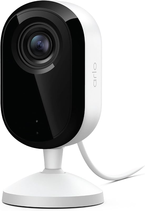 Arlo Essential Indoor Security Camera 2K (3rd Gen, 2025 Release) - Wired Plug-in Power, Person Recognition, Animal Detecti...