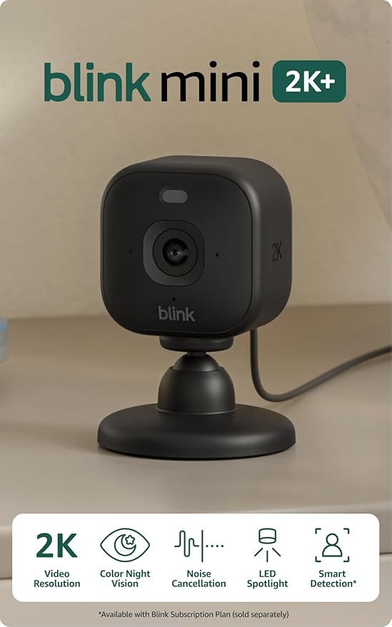Blink Mini 2K+ (newest model) – Plug-in Home & Pet Indoor Security Cam — Side-by-side comparison of top picks in this category