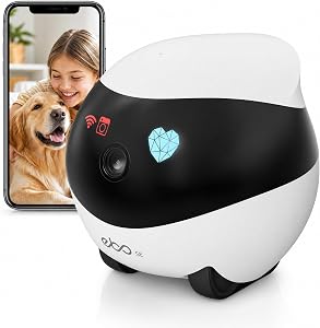 Enabot EBO SE FamilyBot Pet Camera Robot - 1080P HD Indoor Movable Home Security Camera wi