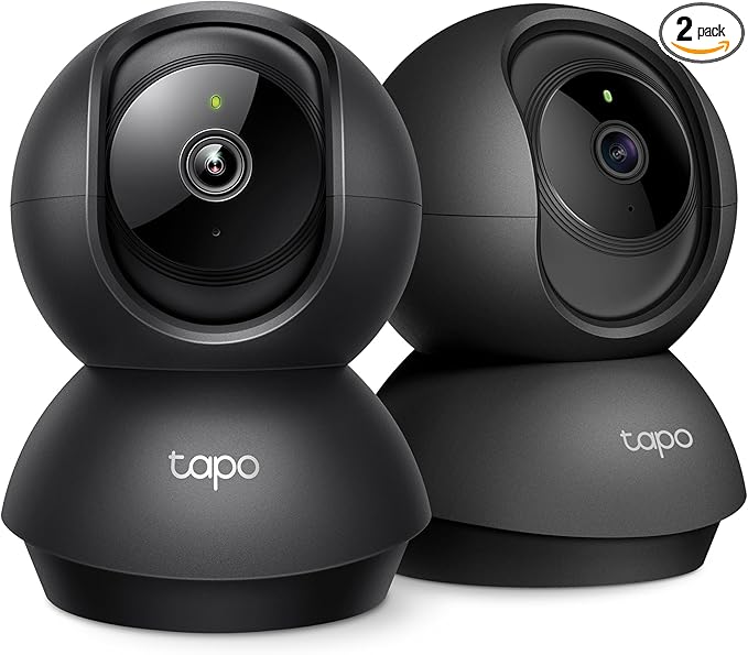 Tapo 2K Indoor Pan/Tilt Wired Security Camera - Works as a Baby Monitor & Pet Camera, Motion Detection, 2-Way Audio, Siren, Night Vision, No-Subscription Local Storage or Optional 