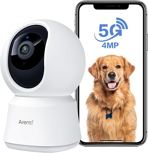 ARENTI 5G Indoor Security Camera, 4MP Pet Camera with Speaker for Dog/ — Build quality and design details up close