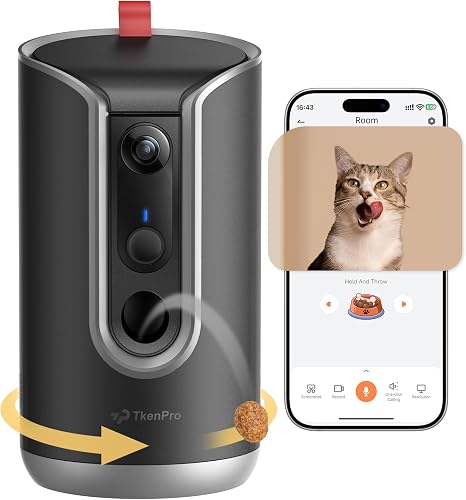 TKENPRO 2K Pet Camera Treat Dispenser, AI Photo Album, Dog Camera with — Real-world performance testing in action